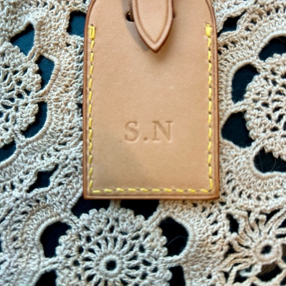 Louis Vuitton Brown Leather Luggage Tag - Picture 3 of 6